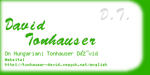 david tonhauser business card